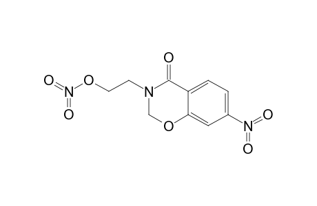 nitric acid 2-(4-keto-7-nitro-2H-1,3-benzoxazin-3-yl)ethyl ester