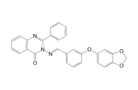 3-({(E)-[3-(1,3-Benzodioxol-5-yloxy)phenyl]methylidene}amino)-2-phenylquinazolin-4(3H)-one