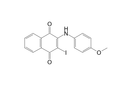 3-Iodo-2-(p-methoxyphenyl)amino-1,4-naphthoquinone