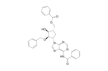 Benzamide, N-[9-[4-[(benzoyloxy)methyl]-3-hydroxy-2-(phenylmethoxy)cyclopentyl]-9H-purin-6-yl]-, [1R-(1.alpha.,2.beta.,3.beta.,4.alpha.)]-