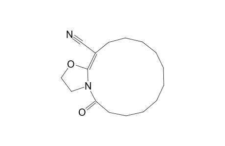 2-OXO-15-OXA-1-AZABICYCLO-[12.3.0]-HEPTADEC-13-ENE-13-CARBONITRILE