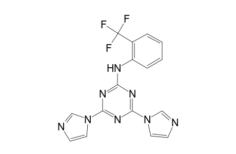 4,6-bis(1-imidazolyl)-N-[2-(trifluoromethyl)phenyl]-1,3,5-triazin-2-amine