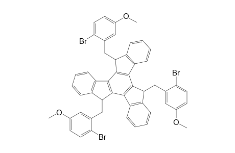 syn-5,10,15-Tris(2-bromo-5-methoxyphenylmethyl)-10,15-dihydro-5H-diindeno[1,2-a;1',2'-c]fluorene