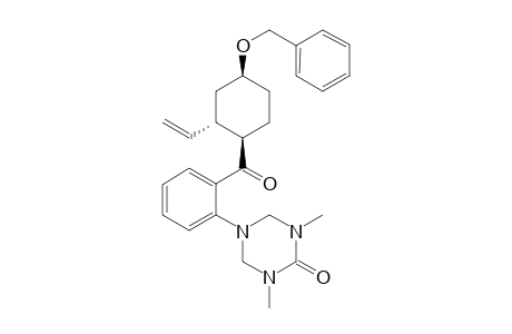 (1R*,2R*,4R*)-and-(1S*,2R*,4R*)-4-Benzyloxy-1-[2-(1,3-dimethylhexahydro-2-oxo-1,3,5-triazin-5-yl)benzoyl]-2-vinylcyclohexane