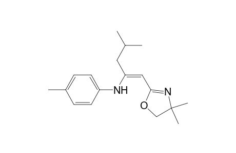 N-[(1Z)-1-[(4,4-dimethyl-5H-oxazol-2-yl)methylene]-3-methyl-butyl]-4-methyl-aniline