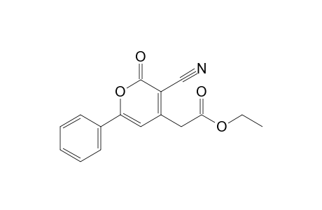 Ethyl 3-cyano-2-oxo-6-phenyl-2H-pyran-4-ylacetate