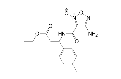 Benzenepropanoic acid, .beta.-[[(4-amino-1,2,5-oxadiazol-3-yl)carbonyl]amino]-4-methyl-, ethyl ester, N-oxide