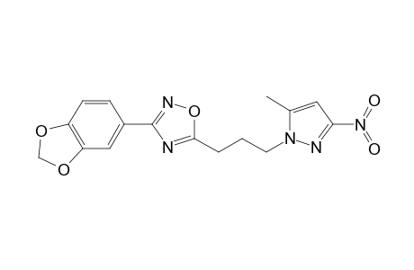 1,2,4-Oxadiazole, 3-(1,3-benzodioxol-5-yl)-5-[3-(5-methyl-3-nitro-1H-pyrazol-1-yl)propyl]-