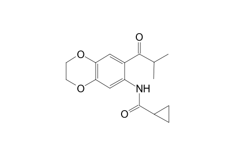 Cyclopropanecarboxamide, N-[2,3-dihydro-7-(2-methyl-1-oxopropyl)-1,4-benzodioxin-6-yl]-