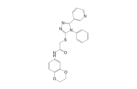 N-(2,3-dihydro-1,4-benzodioxin-6-yl)-2-{[4-phenyl-5-(3-pyridinyl)-4H-1,2,4-triazol-3-yl]sulfanyl}acetamide