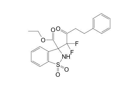 3-(1,1-Difluoro-2-oxo-4-phenyl-butyl)-1,1-dioxo-2,3-dihydro-1H-1lambda(6)-benzo[d]isothiazole-3-carboxylic acid ethyl ester