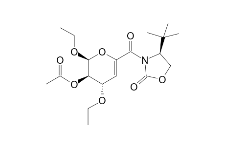 exo-(2S,3R,4S,4'S)-3-Acetoxy-2,4-diethoxy-6-(carbonyl-4'-tert-butyloxazolodin-2'-one)-3,4-dihydro-2H-pyran