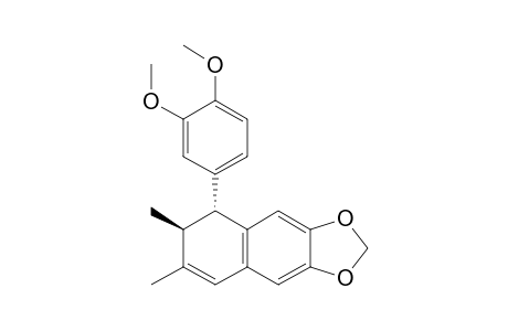 Naphtho[2,3-d]-1,3-dioxole, 5-(3,4-dimethoxyphenyl)-5,6-dihydro-6,7-dimethyl-, (5R-trans)-