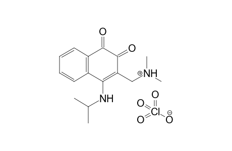 {[1,2-Dihydro-4-(1-methylethylamino)-1,2-dioxo-naphth-3-yl]-methyl}-dimethylammonium-perchlorate