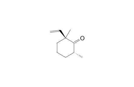 (2S*,6R*)-2,6-Dimethyl-2-ethenylcyclohexanone