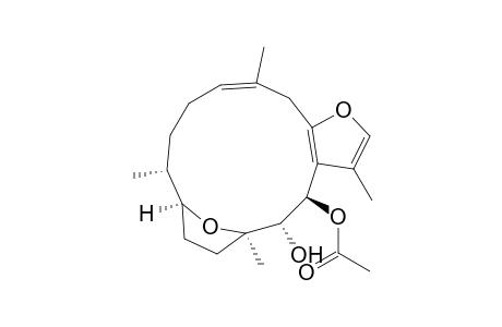 6,9-Epoxycyclotetradeca[b]furan-4,5-diol, 4,5,6,7,8,9,10,11,12,15-decahydro-3,6,10,14-tetramethyl-, 4-acetate, (4R*,5S*,6R*,9S*,10R*,13E)-(+)-