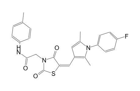2-((5E)-5-{[1-(4-fluorophenyl)-2,5-dimethyl-1H-pyrrol-3-yl]methylene}-2,4-dioxo-1,3-thiazolidin-3-yl)-N-(4-methylphenyl)acetamide