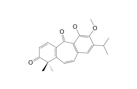 TAXAMAIRIN-H;1,1-DIMETHYL-6-HYDROXY-8-ISOPROPYL-7-METHOXY-DIBENZO-[A,D]-CYCLOHEPTENE-2,5-DIONE
