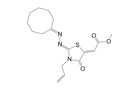 (Z)-Methyl 2-[(Z)-3-allyl-2-(cyclooctylidenehydrazono)-4-oxothiazolidin-5-ylidene]acetate