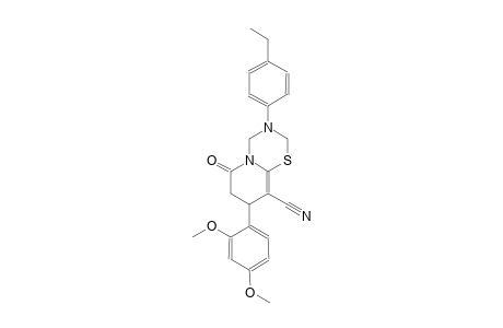 2H,6H-pyrido[2,1-b][1,3,5]thiadiazine-9-carbonitrile, 8-(2,4-dimethoxyphenyl)-3-(4-ethylphenyl)-3,4,7,8-tetrahydro-6-oxo-