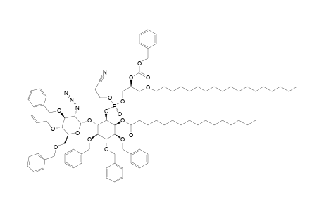 #18;6-O-[2-AZIDO-3,6-DI-O-BENZYL-2-DEOXY-4-O-(2-PROPENYL)-ALPHA-D-GLUCOPYRANOSYL]-1-O-[(2-CYANOETHOXY)-(2-O-BENZYLOXYCARNBONYL)-3-O-OCTADECYL-SN-GLYCEROL)-PHOS
