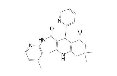 2,7,7-trimethyl-N-(4-methyl-2-pyridinyl)-5-oxo-4-(2-pyridinyl)-1,4,5,6,7,8-hexahydro-3-quinolinecarboxamide