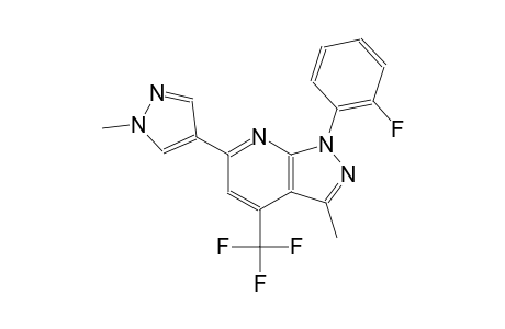 1H-pyrazolo[3,4-b]pyridine, 1-(2-fluorophenyl)-3-methyl-6-(1-methyl-1H-pyrazol-4-yl)-4-(trifluoromethyl)-