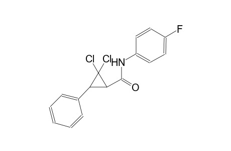 2,2-dichloro-N-(4-fluorophenyl)-3-phenylcyclopropanecarboxamide