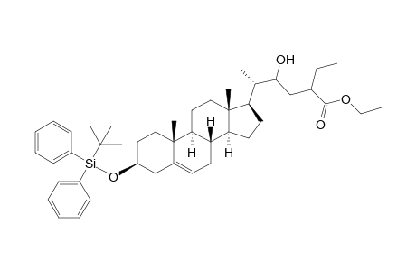 syn-3-.beta.-tert-Butyldiphenylsiloxy-24-ethyl-22-oxy-chol-5-en-24-carboxylic acid ethyl ester