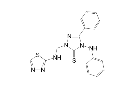 4-Anilino-5-phenyl-2-[(1,3,4-thiadiazol-2-ylamino)methyl]-2,4-dihydro-3H-1,2,4-triazole-3-thione