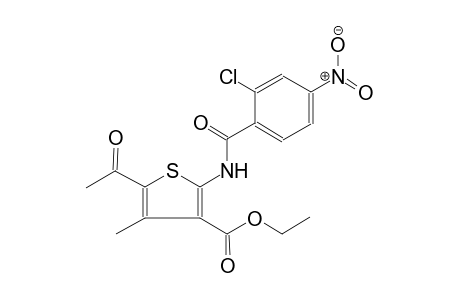 3-thiophenecarboxylic acid, 5-acetyl-2-[(2-chloro-4-nitrobenzoyl)amino]-4-methyl-, ethyl ester