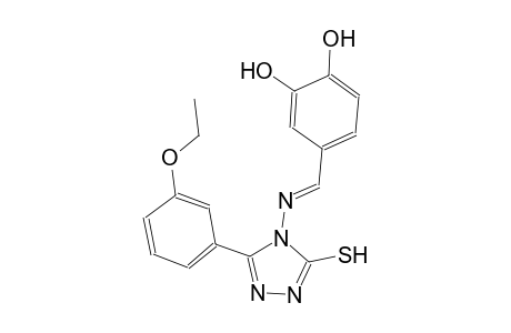 4-((E)-{[3-(3-ethoxyphenyl)-5-sulfanyl-4H-1,2,4-triazol-4-yl]imino}methyl)-1,2-benzenediol
