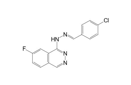 1-[(p-chlorobenzylidene)hydrazino]-7-fluorophthalazine