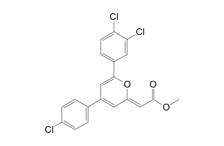 Methyl [4-(4-chlorophenyl)-6-(3,4-dichlorophenyl)pyran-2-ylidene]acetate