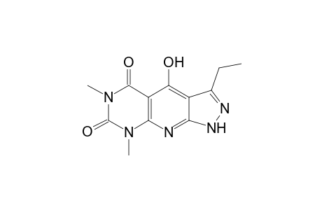 3-Ethyl-4-hydroxy-6,8-dimethyl-1H-pyrazolo[4',3':5,6]pyrido[2,3-d]pyrimidine-5,7(6H,8H)-dione