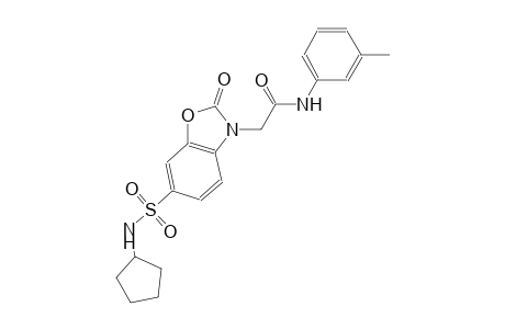 3-benzoxazoleacetamide, 6-[(cyclopentylamino)sulfonyl]-2,3-dihydro-N-(3-methylphenyl)-2-oxo-