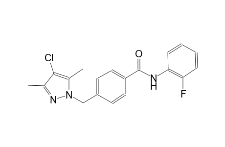 4-[(4-chloro-3,5-dimethyl-1H-pyrazol-1-yl)methyl]-N-(2-fluorophenyl)benzamide