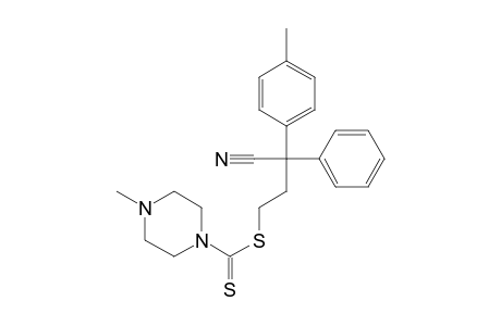 4-Methylpiperazine-1-carbodithioic acid 3-cyano-3-phenyl-3-(4-methylphenyl)propyl ester