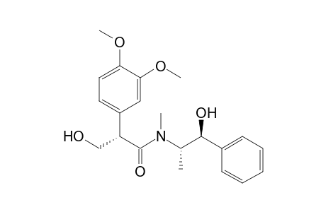 [2S,1'S,2'S]-(+)-2-(3,4-Dimethoxyphenyl)-3-hydroxy-N-methyl-N-(2'-phenyl-2'-hydroxy-1'-methylethyl)propanamide