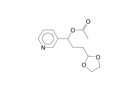 Acetic acid 3-[1,3]dioxolan-2-yl-1-pyridin-3-yl-propyl ester
