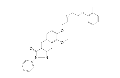 3H-pyrazol-3-one, 2,4-dihydro-4-[[3-methoxy-4-[2-[2-(2-methylphenoxy)ethoxy]ethoxy]phenyl]methylene]-5-methyl-2-phenyl-, (4E)-