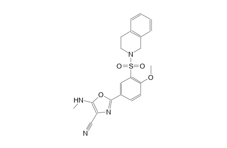 4-oxazolecarbonitrile, 2-[3-[(3,4-dihydro-2(1H)-isoquinolinyl)sulfonyl]-4-methoxyphenyl]-5-(methylamino)-