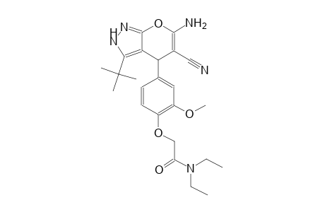 2-[4-(6-amino-3-tert-butyl-5-cyano-2,4-dihydropyrano[2,3-c]pyrazol-4-yl)-2-methoxyphenoxy]-N,N-diethylacetamide
