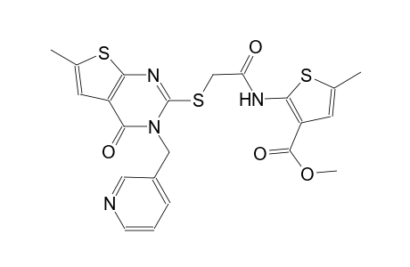 methyl 5-methyl-2-[({[6-methyl-4-oxo-3-(3-pyridinylmethyl)-3,4-dihydrothieno[2,3-d]pyrimidin-2-yl]sulfanyl}acetyl)amino]-3-thiophenecarboxylate
