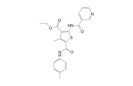 ethyl 4-methyl-2-[(3-pyridinylcarbonyl)amino]-5-(4-toluidinocarbonyl)-3-thiophenecarboxylate