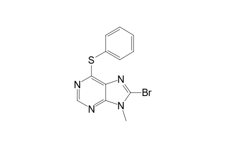 9-Methyl-6-(phenylthio)-8-bromo-9H-purine