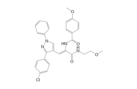 N-((Z)-2-[3-(4-chlorophenyl)-1-phenyl-1H-pyrazol-4-yl]-1-{[(2-methoxyethyl)amino]carbonyl}ethenyl)-4-methoxybenzamide