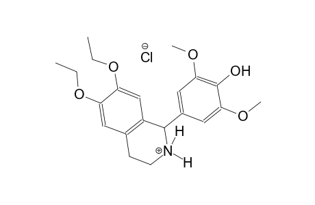 isoquinolinium, 6,7-diethoxy-1,2,3,4-tetrahydro-1-(4-hydroxy-3,5-dimethoxyphenyl)-, chloride