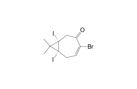 cis-4-bromo-1,7-diiodo-8,8-dimethylbicyclo[5.1.0]oct-4-en-3-one