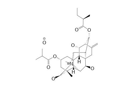 (+)-(13-R,19-S)-2-ALPHA-ISOBUTYRYLOXY-7-BETA,11-ALPHA,19-TRIHYDROXY-N-METHYL-13-(S-2-METHYLBUTYRYLOXY)-HETISANIUM_HYDROXIDE